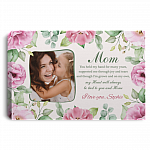 Personalized Photo Mom You Held My Hand For Many Years Framed Canvas Prints - Unframed Poster, White, 0.75'' Framed Canvas