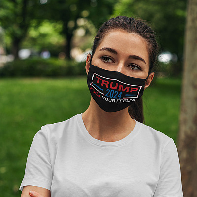 Alternative view of Trump 2024 Fuck Your Feelings Say No To Sleepy Joe Anti Joe Biden Washable Reusable Cloth Face Mask Cover