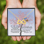 To My Mother You've Been There For Me Mommy Baby Bird Infinity Heart Pendant Necklace