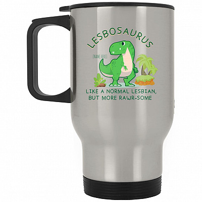 14 oz. Silver Travel Mug
