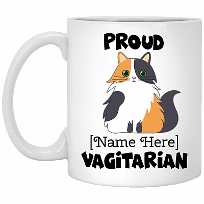 Personalized Proud Vagitarian, White, 11 oz. White Mug