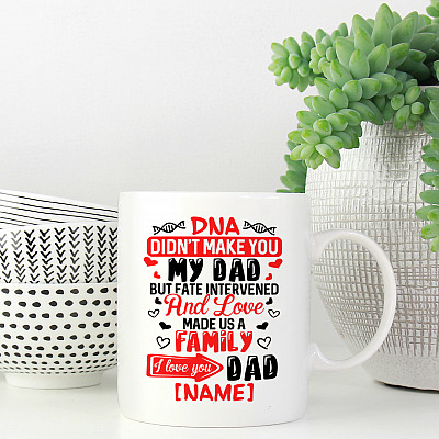 Alternative view of Personalized DNA Didn't Make You My Dad Ceramic Coffee Mug - Beer Stein - Water Bottle - Color Changing Mug