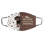 Dachshund Kisses Fix, White, Cloth Face Cover – Medium/Large Dachshund Kisses Fix, White, Cloth Face Cover – Medium/Large