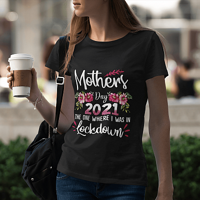 Alternative view of Mothers Day 2021 Quarantine Gift  - the One Where I Was in Lockdown T-shirt - V-neck