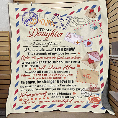 Alternative view of Personalized Airmail to My Daughter You'll Always Be My Baby Girl - Gift for Daughter from Mom Blanket