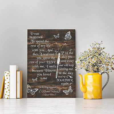 Alternative view of Personalized I Was Supposed To Spend The Rest Of My Life With You Dragonfly Memorial Canvas Prints - Unframed Poster