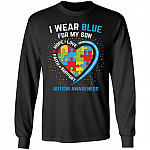 Blue Hoodie, Black, Long Sleeve