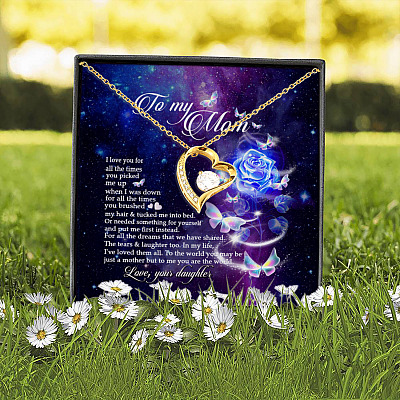 Alternative view of To My Mom I Love You for All the Times You Picked Me up When I Was Down Forever Love Necklace