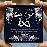 58 HG. Baby Angel (4) Infinity Heart Necklace (Silver) 3