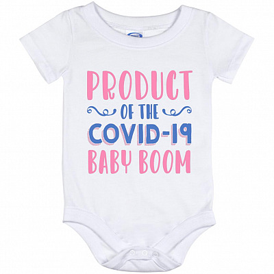 Product of the Baby Boom Funny Baby, White, Baby Onesie - 12 Month