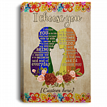 Personalized LGBT Gay Couple I Choose You to Do Life with Hand in Hand Gallery Wrapped Framed Canvas Prints - Unframed Poster - Home Decor Wall Art, White, 0.75'' Framed Canvas