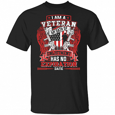 veteran shirt, Black, Unisex T-Shirt