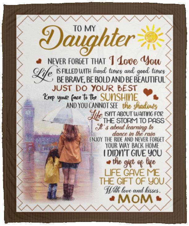 Mom Daughter Blanket, White, Cozy Plush Fleece Blanket - 50x60