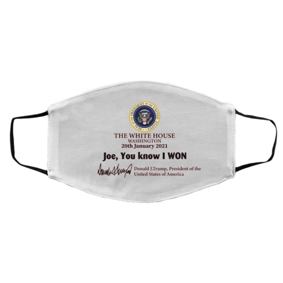 i won mask, White, Cloth Face Cover – Medium/Large i won mask, White, Cloth Face Cover – Medium/Large