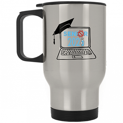 14 oz. Silver Travel Mug