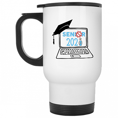 14 oz. White Travel Mug