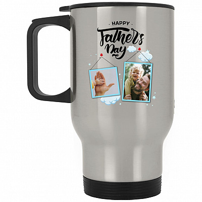 14 oz. Silver Travel Mug