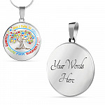 Autism Awareness And I Think To MySelf Circle Pendant Necklace - Autism Awareness Gifts - Circle Luxury Necklace (Silver) Autism Awareness And I Think To MySelf Circle Pendant Necklace - Autism Awareness Gifts - Circle Luxury Necklace (Silver)