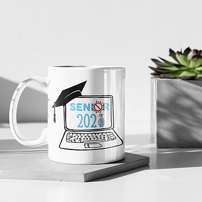 Alternative view of Virtual Senior 2021 Zoom Learning Coffee Mug - Funny Pandemic Class Of 2021 Quarantine Mug