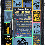 Personalized Son, White, Cozy Plush Fleece Blanket - 50x60