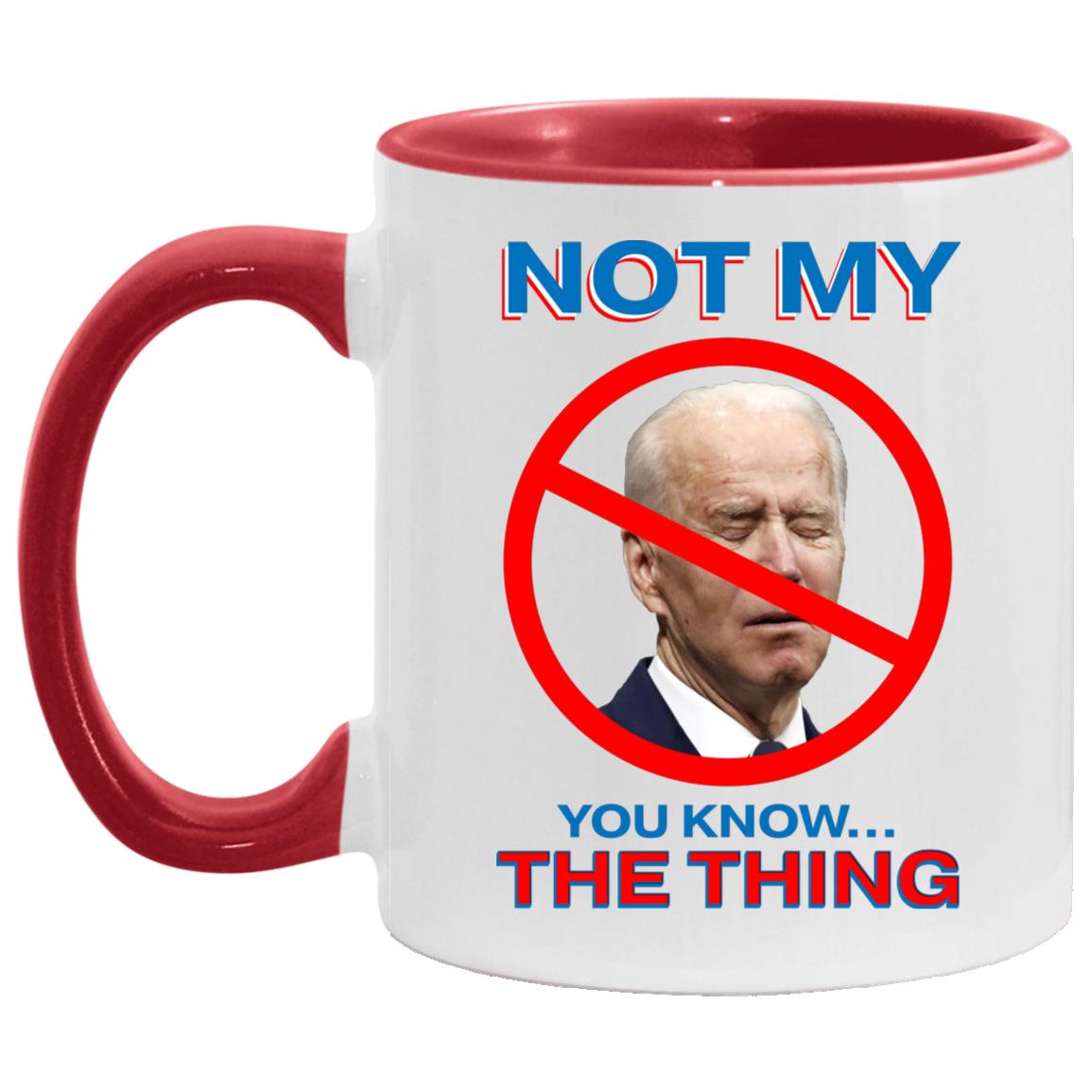 Sleepy Joe Mug, White/Red, 11 oz. Accent Mug