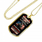 Veteran's Life the Pain Is Real These Scars Were Earned Dog Tag Pendant Necklace - Dog Tag (Gold Plated)