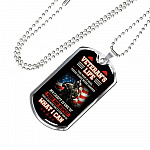 Veteran's Life the Pain Is Real These Scars Were Earned Dog Tag Pendant Necklace - Dog Tag (Silver)