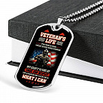 Veteran's Life the Pain Is Real These Scars Were Earned Dog Tag Pendant Necklace - Dog Tag (Silver)
