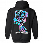 No One Else Can Take Your Place Print On Back Only Hoodie - Suicide Prevention Awareness Sweatshirt For Men, Black, Hoodie