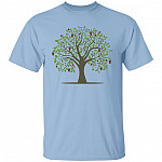 Acorn Tree Tshirt, Light Blue, Unisex T-Shirt