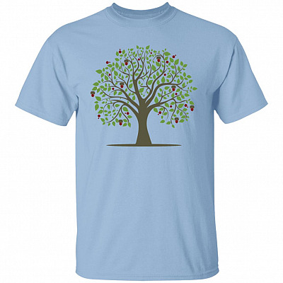 Acorn Tree Tshirt, Light Blue, Unisex T-Shirt