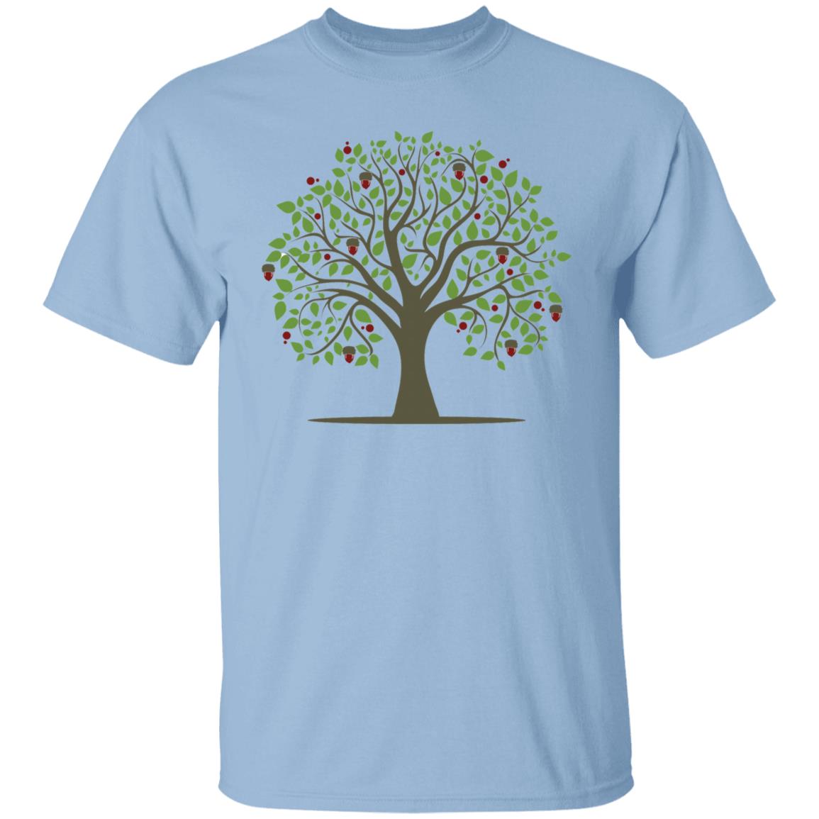 Acorn Tree Tshirt, Light Blue, Unisex T-Shirt