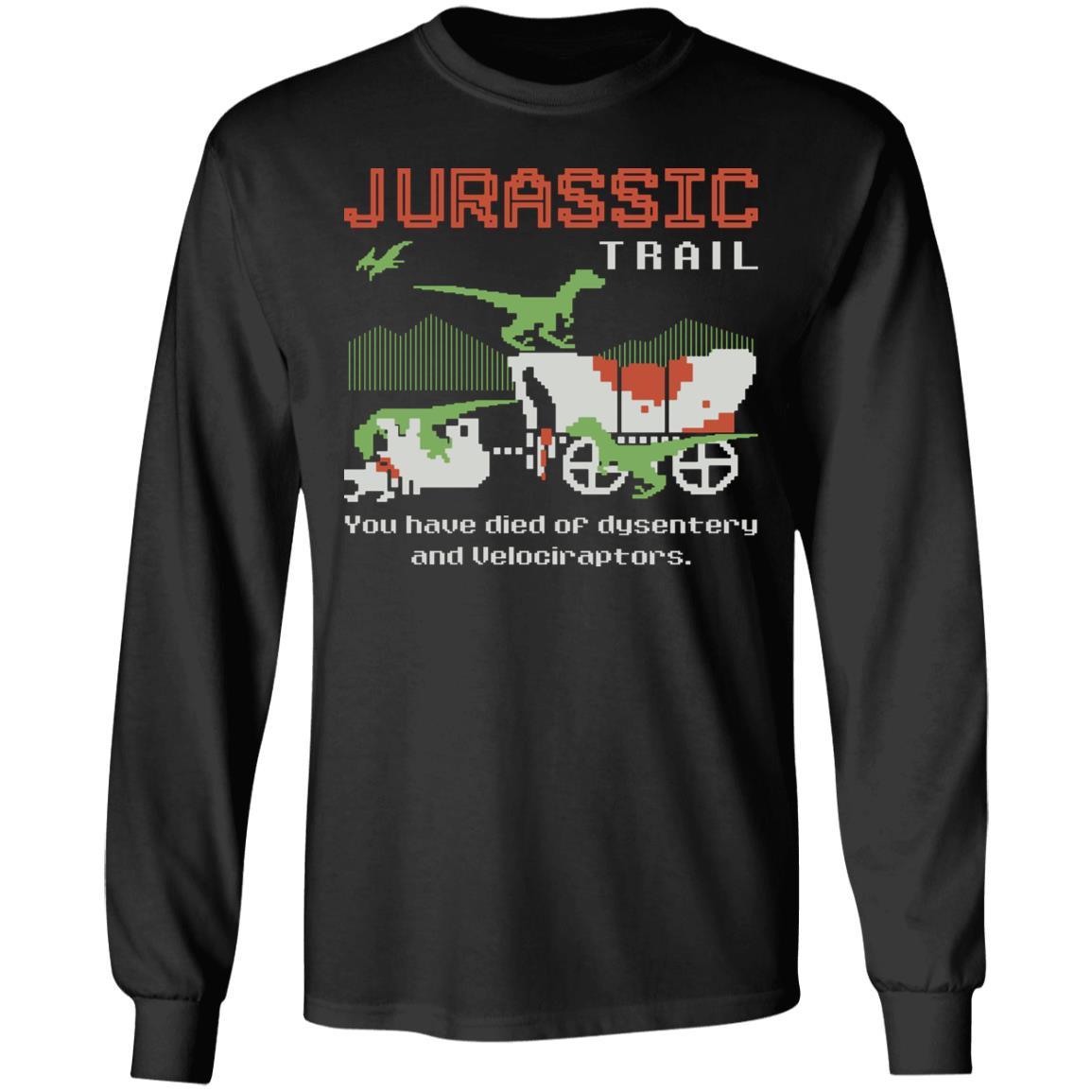 Jurassic Hoodie, Black, Long Sleeve