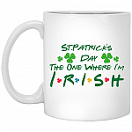 Happy St Patrick's Mug, White, 11 oz. White Mug