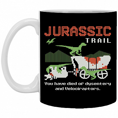 Jurassic Mug, Black, 11 oz. White Mug