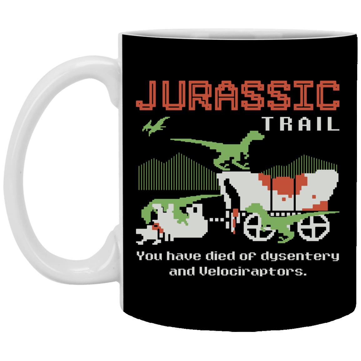 Jurassic Mug, Black, 11 oz. White Mug