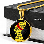 For There Is Always Light if Only We're Brave Enough to See It Circle Pendant Necklace - Circle Luxury Necklace (Gold Plated)