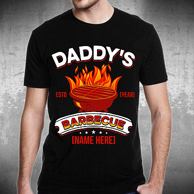 Alternative view of Personalized Daddy's Barbecue T-Shirt