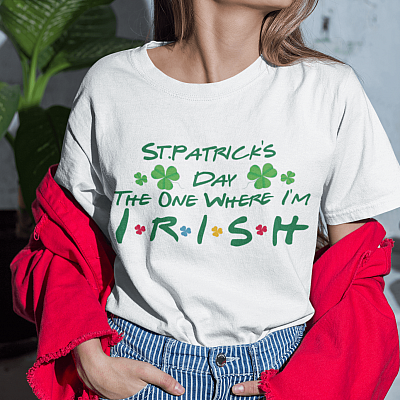 Alternative view of Happy St Patrick's Day the One Where I'm Irish T-Shirt - V-Neck Tee - Youth Tee