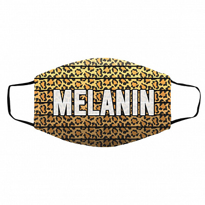 Melanin Mask, White, Cloth Face Cover – Medium/Large