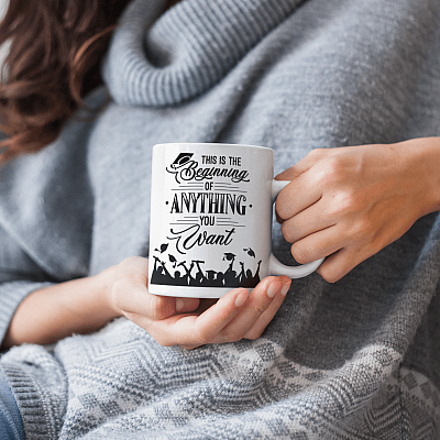 Alternative view of Graduation This Is The Beginning Of Anything You Want Senior 2021 Coffee Mug - Class Of 2021 Travel Bottle