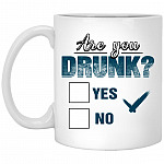 5O. Are You Drunk, White, 11 oz. White Mug