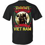 The Cowards Went To Canada We Went To Viet Nam Print On Back T-Shirt Only - Funny Vietnam Veteran Shirt, Black, Unisex T-Shirt