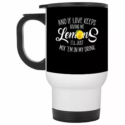 14 oz. White Travel Mug