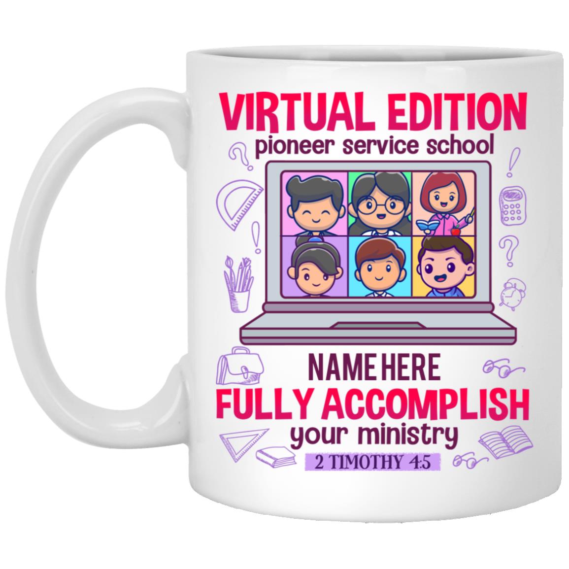 Personalized Virtual, White, 11 oz. White Mug