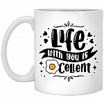 life with you, White, 11 oz. White Mug