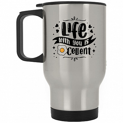 14 oz. Silver Travel Mug