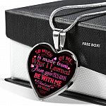 So Much Of Me Is Made From What I Learned Heart Pendant Necklace - Heart Luxury Necklace (Silver)