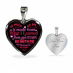 So Much Of Me Is Made From What I Learned Heart Pendant Necklace - Heart Luxury Necklace (Silver)
