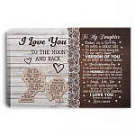 To My Daughter Today Is A Good Day To Have A Great Day Gallery Wrapped Framed Canvas Prints - Unframed Poster, White, 0.75'' Framed Canvas